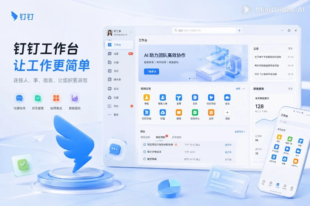 钉钉AI9.0云会议室产品主视觉